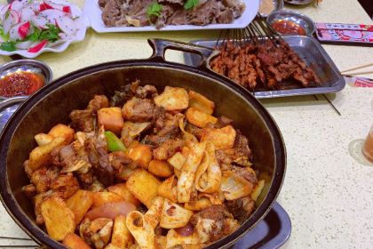 马义黑白条烤羊肉