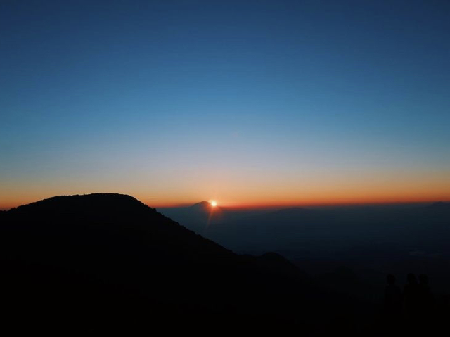 Hiking the volcano mountain