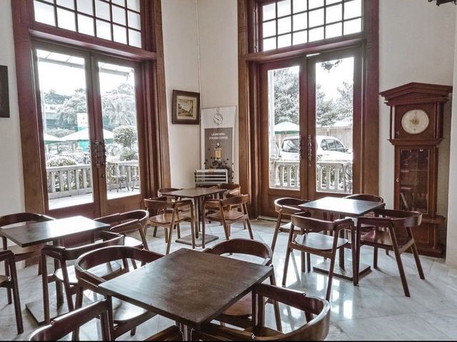 Coffee shop in a vintage building