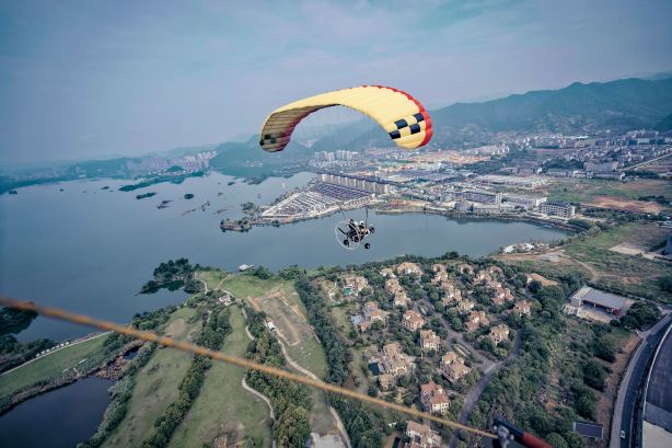杭州千島湖天翔動力傘基地動力傘飛行體驗【專業教練帶飛/可選親子飛】