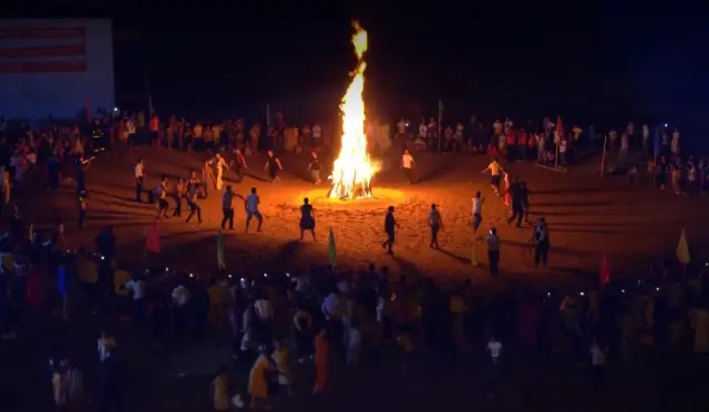 후룬베이얼 캠프파이어 체험
