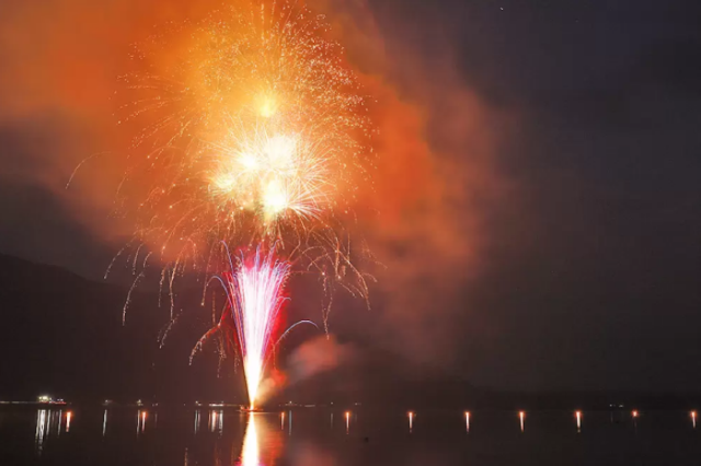 Saiko Ryugu Festival Fireworks Display | Fujikawaguchiko