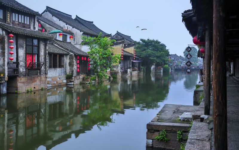 嘉善縣西塘風景區水岸一景