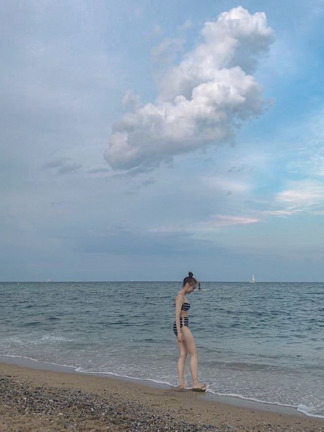 바르셀로네타 해변 즐기기