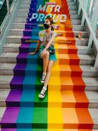 มุมถ่ายรูปสายรุ้งเก๋ๆที่สามย่านมิตรทาวน์