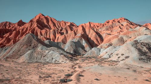 Ashgang Colorful Peaks Scenic Area in Guide National Geological Park