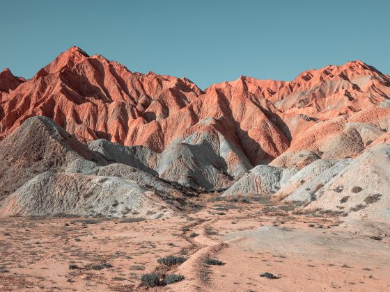 Ashgang Colorful Peaks Scenic Area in Guide National Geological Park