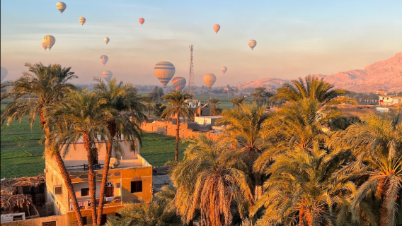 Ballooning over Luxor Hot Air Balloon