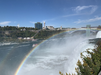 Majestic' Rainbow Delights Visitors at Niagara Falls