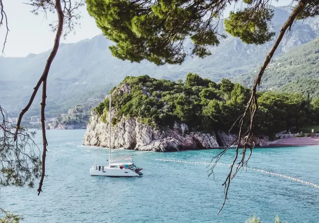 There are gorgeous beaches in Sveti Stefan