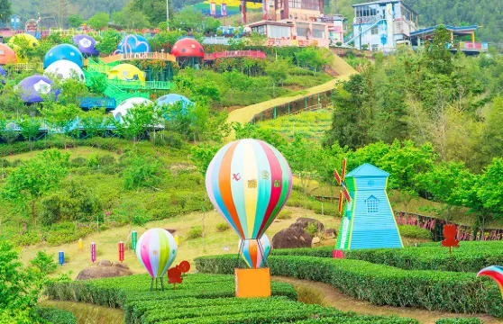 七彩官佘門票+高空滑索+畬服體驗2小時+叢林魔網+叢林探險號小火車+觀光車手環套票大小同價