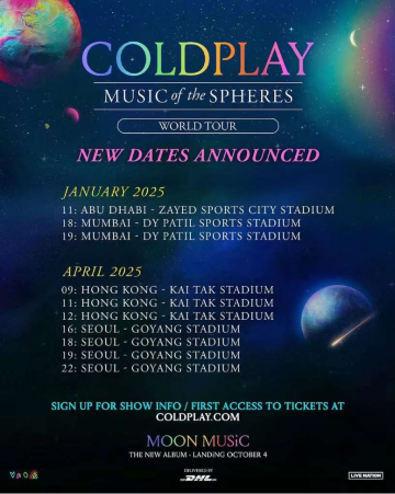 印度孟買 · Coldplay  2025《Music Of The Spheres》世界巡迴演唱會 | Dr D.Y.Patil Stadium