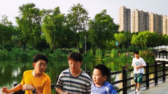 鹽瀆公園是在鹽城寶龍廣場對面，規模也是非常大，有一個很巨大的