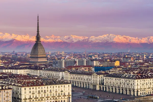 Flug nach Turin