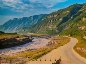 Hukou Waterfall tourist area of the Yellow River