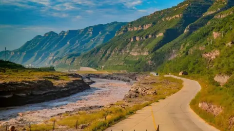 Hukou Waterfall tourist area of the Yellow River attraction in Yan'an