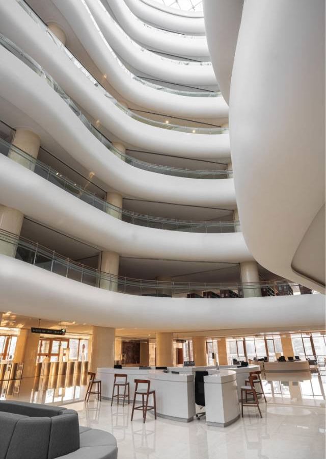 Geschäftsviertel im Stadtzentrum