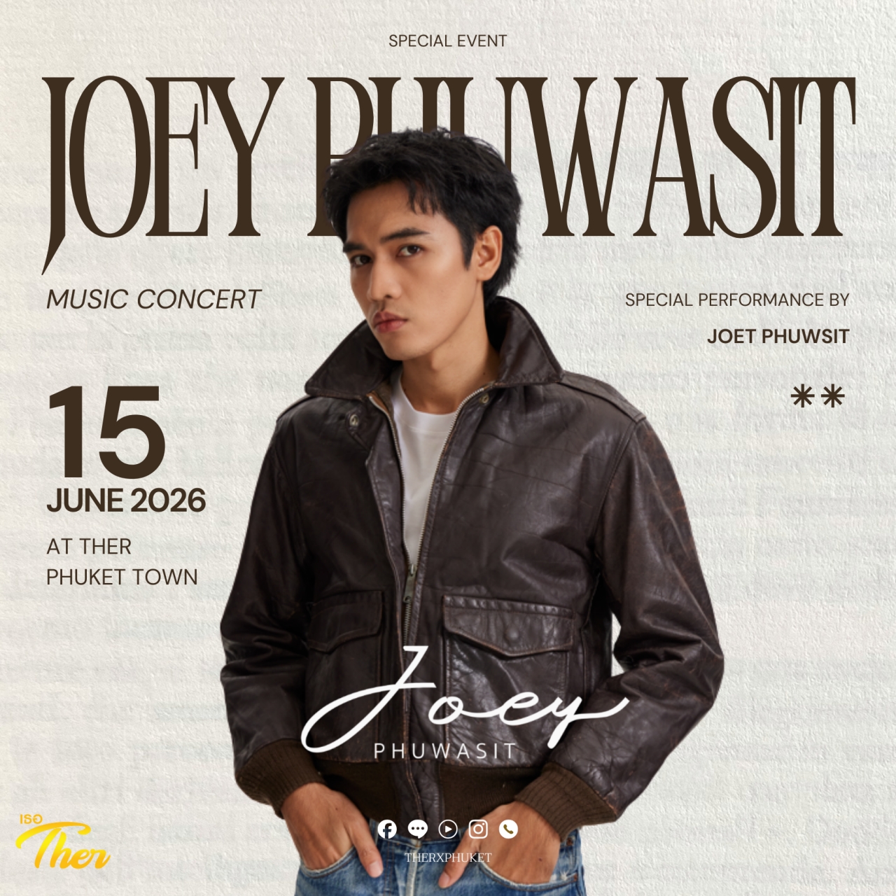 Phuket | Joey Phuwasit music concert at ther Phuket town | Ther เธอ