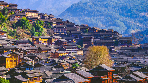China Xijiang Qianhu Miao Village - Hundred-year Stilted Buildings