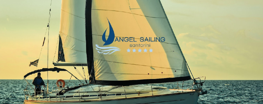 Angel Sailing Santorini