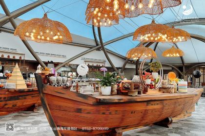 惠州雙月灣日出·銀沙鹽晶飯店·港口海鮮餐廳