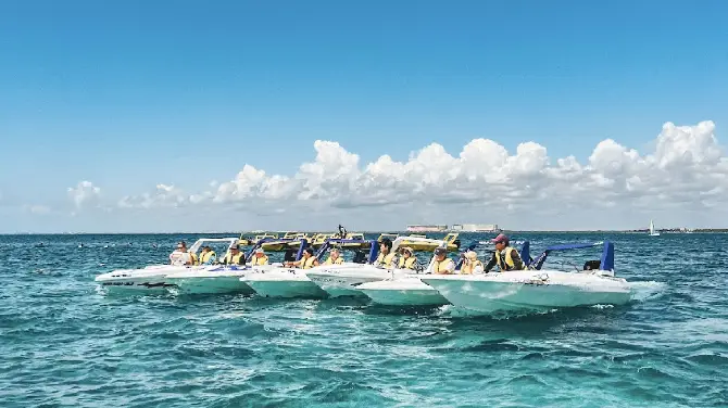Puerto Maya Cancún - Jungle Tour, Snorkeling & Mayan Experience + Jet Ski Adventure