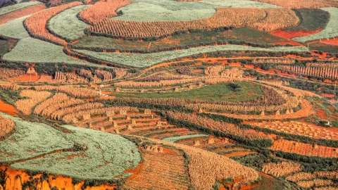 Dongchuan Red Land attraction in Kunming