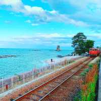 富山　立山連峰と海と鉄道
