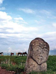 Tujue Stone Carved Portrait