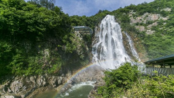 Rainbow Waterfall Scenic Spot In The Dabie Mountains
