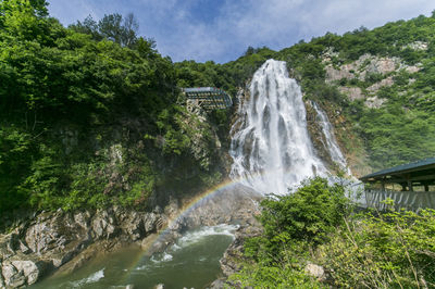 Rainbow Waterfall Scenic Spot In The Dabie Mountains