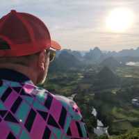 Beautiful sunset point near Yangshuo