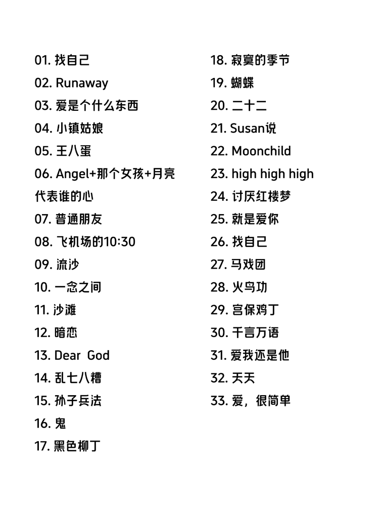 en-XX | Reference Setlist – Jinan Stop