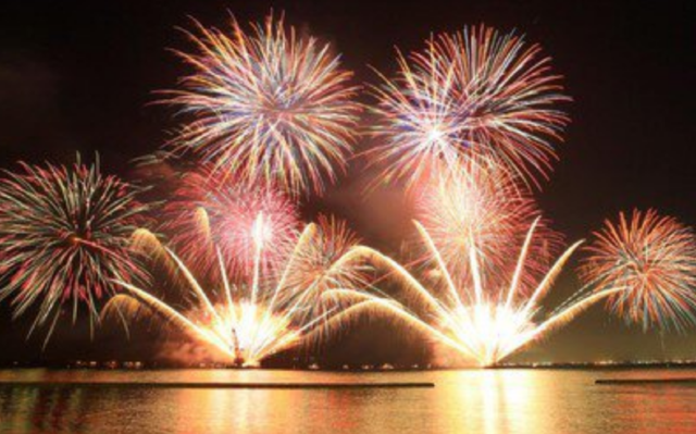 Beppu Fire Sea Festival Summer Night Fireworks Display | Beppu