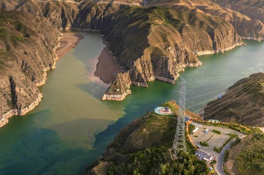 Yellow River-Taohe River Intersection Viewing Platform