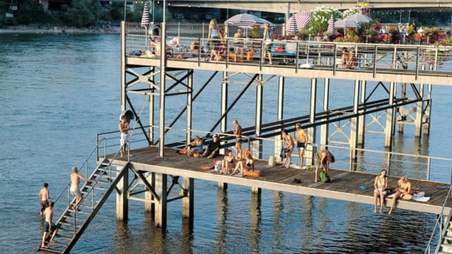 Rhine Tinguely Swimming Entrance