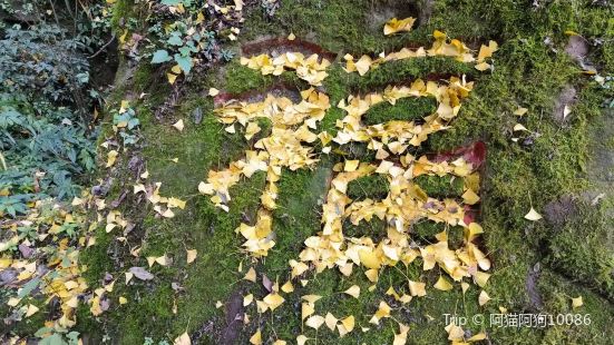 彭州市葛仙山镇冰川瀑布景区，冰川世纪形成的瀑布梯级分布于山谷