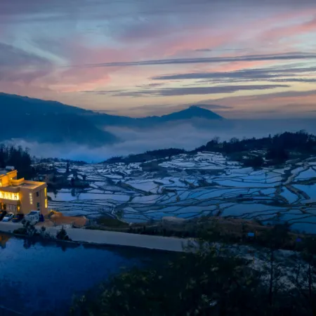 Rice Field Ideal | Blue Terraced Fields Panoramic View Homestay