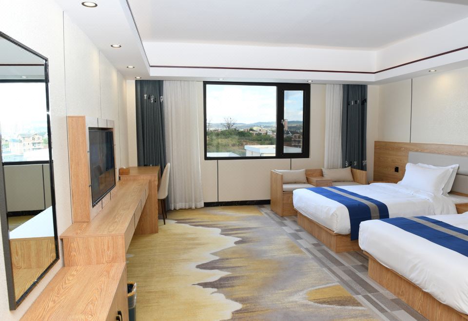 UP 호텔의 넓은 객실 내부