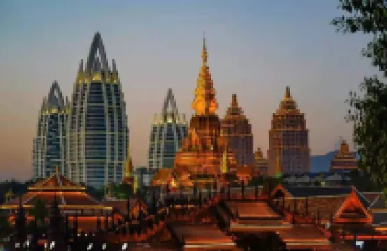 He Pu Mu Bai CREAMCAKE Resort hotel(Xishuangbanna jinghongGaozhuang Star Night Market)