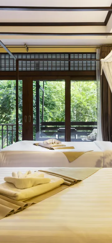 ห้องทวินดีลักซ์พร้อมอ่างอาบน้ำ