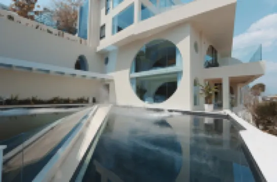 Water flows in moon Hotel