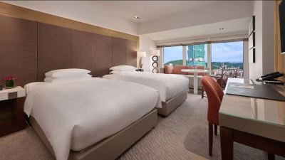 ツインベッド×2 101ビュー クラブアクセス グランドハイアット台北の写真