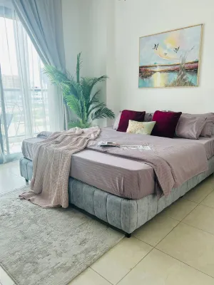 1-Bedroom Apartment Rental Unit with Pool in Dubai Land Residence Complex Dubai Al Ain Road