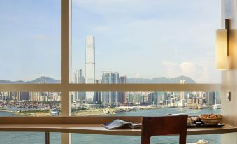 The room offers a scenic view of the city and water, including an ocean vista from within, thanks to its large windows at ibis Hong Kong Central and Sheung Wan Hotel