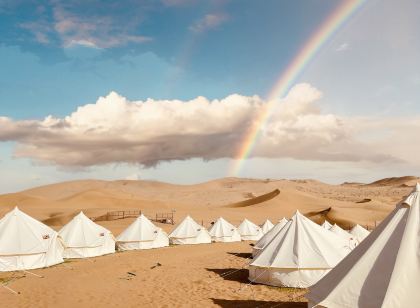 Camel Meng desert camping base in Dunhuang