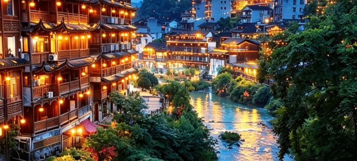 12C · Prime Location in Core Scenic Area · River & Night View Hotel di Yongshun