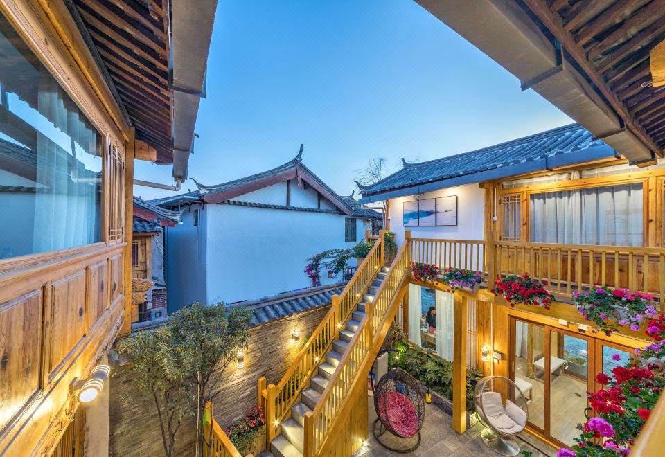 Galsang Heyue 숙소의 세련된 네오 중국식 객실