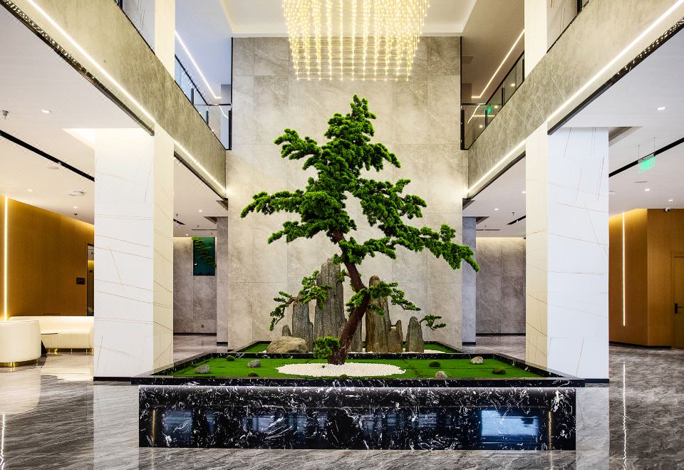 궁주링 화이 호텔의 깔끔한 객실 내부