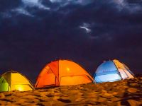 敦煌星秀国际沙漠露营网红基地 - 沙漠星空单人户外帐篷房（公共卫浴）